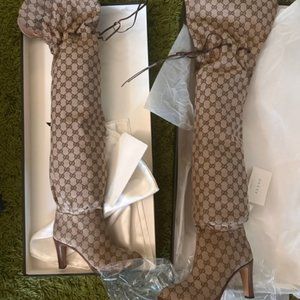 GUCCI MONOGRAM THIGH HIGH BOOTS BRAND NEW SIZE 40 (US10)
